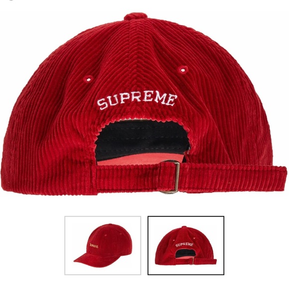 Supreme Unisex Corduroy 6-Panel Red Cap main image 5